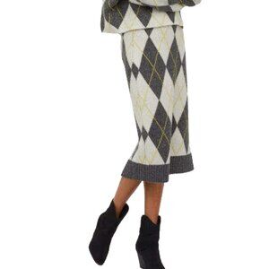 Pringle Of Scotland H&M Wool Blend Argyle Diamond Pattern Shirt Women's Large